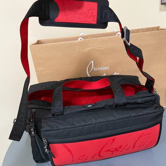 Christian Louboutin LOUBIDEAL SPORT BAG duffle BAG sneaker sole LARGE - Picture 14 of 15